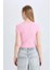 Yeni Sezon Coool Fitted Bisiklet Yaka Basic Düz Fitilli Kaşkorse Kısa Kollu Tişört 5