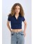 Yeni Sezon Fitted Polo Yaka Basic Düz Fitilli Kaşkorse Kısa Kollu Tişört 3