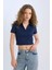 Yeni Sezon Fitted Polo Yaka Basic Düz Fitilli Kaşkorse Kısa Kollu Tişört 4