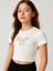 Kız Çocuk Pamuklu Taşlı Fiyonk Işlemeli T-Shirt 1