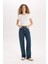 Yeni Sezon 90's Wide Leg Yüksek Bel Geniş Paça Uzun Jean Kar Yıkamalı Pantolon 2