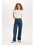 Yeni Sezon 90's Wide Leg Yüksek Bel Geniş Paça Uzun Jean Kar Yıkamalı Pantolon 3