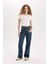 Yeni Sezon 90's Wide Leg Yüksek Bel Geniş Paça Uzun Jean Kar Yıkamalı Pantolon 4
