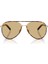Pr B57S 21E10R Unisex Pilot Metal Asetat Güneş Gözlüğü Havana Kahverengi 2