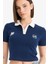 Yeni Sezon Coool Fitted Polo Yaka Baskılı Ribana Kısa Kollu Tişört 4