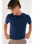 Regular Fit Baskısız Basic T-Shirt %100 Pamuk Yumuşak Dokulu Bisiklet Yaka Tişört 5