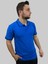 Erkek Horses Polo Yaka Compact Ligralı Saks Mavisi Tişört 4