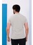 Erkek Bej Bisiklet Yaka Baskılı T-Shirt - 170 8