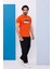 Erkek Kiremit Bisiklet Yaka Baskılı T-Shirt - 170 2