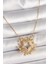 316L Çelik Gold Renk Zirkon Taşlı Yıldız Model Kadın Kolye - TJ-BKO9922 1