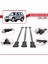 Mitsubishi Pajero (V60) 3 Kapı 1999-2006 Arası ile Uyumlu Fly Model Ara Atkı Tavan Barı Gri 3 Adet 4