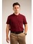Bordo Kısa Kollu Genç Boy Lise Okul Lakos Polo Yaka T-Shirt 1