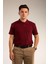 Bordo Kısa Kollu Genç Boy Lise Okul Lakos Polo Yaka T-Shirt 3