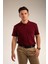 Bordo Kısa Kollu Genç Boy Lise Okul Lakos Polo Yaka T-Shirt 4