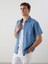 Yeni Sezon Regular Fit Kisa Kollu Erkek Jean Gomlek - S5KA59Z8 1