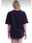 Unisex Kırmızı Bisiklet Yaka Basic Oversize T-Shirt 5