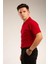 Kırmızı Kısa Kollu Genç Boy Lise Okul Lakos Polo Yaka T-Shirt 4