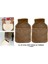 Sıcak Su Torbası 2 Adet,cepli Kahverengi Peluş Termofor 32,5X17,5CM 1500 ml 1