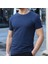 Erkek Lacivert Bisiklet Yaka Slim Fit T-Shirt 1