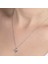Swarovski Taşlı Gümüş Dörtgen Bayan Kolye 2