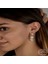 Swarovski Crystal Taşlı Gümüş Kalp Salkım Sallantılı Çivili Kadın Küpe 2