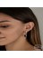 Swarovski Crystal Taşlı Gümüş Damla Sallantılı Kadın Küpe 2