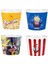 Elite Patlamış Mısır, Cips, Popcorn Kovası Kabı 4'lü Set 1 Adet 1
