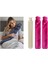 Sıcak Su Torbası 2 Adet Uzun Peluş Pembe Ponponlu 2 lt Termofor 75x13 cm 3