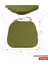 Standartfit Oval Sandalye Minderi Fermuarlı Yıkanabilir Kılıf Bağcıklı Su Ve Yağ Itici 42x42x5 Yeşil 5