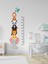 Sevimli Hayvanlar Temalı Boy Ölçer Çocuk Odası Dekoratif Metre Duvar Sticker , folyo 1