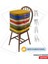 Standartfit Oval Sandalye Minderi Fermuarlı Yıkanabilir Kılıf Bağcıklı Su Ve Yağ Itici 42x42x5 Bej 3