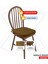 Standartfit Oval Sandalye Minderi Fermuarlı Yıkanabilir Kılıf Bağcıklı Su ve Yağ Itici 42X42X5 Kahve 2