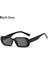 Siyah-Gri Tarzı Retro Kadın Güneş Gözlükleri Küçük Dikdörtgen Çerçeve Güneş Gözlüğü UV400 Koruma Gözlük Yaz Seyahat Plaj Trendi Gözlükler (Yurt Dışından) 1