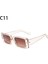 C11 Stili Yeni Moda Renkli Küçük Dikdörtgen Güneş Gözlüğü Vintage Geniş Çerçeve Kadın Güneş Gözlüğü Yaz Bayan UV400 Lens Trendy Gözlük (Yurt Dışından) 1
