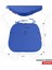 Standartfit Oval Sandalye Minderi Fermuarlı Yıkanabilir Kılıf Bağcıklı Su ve Yağ Itici 42X42X5 Mavi 2
