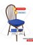 Standartfit Oval Sandalye Minderi Fermuarlı Yıkanabilir Kılıf Bağcıklı Su ve Yağ Itici 42X42X5 Mavi 3