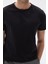 Slim Fit Dar Kesim Bisiklet Yaka %100 Pamuk 3'lü T-Shirt Paketi Siyah 2