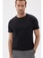 Slim Fit Dar Kesim Bisiklet Yaka %100 Pamuk 3'lü T-Shirt Paketi Siyah 5