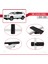 Gmc Acadia Denali 2024-2025 Arası ile Uyumlu Basıc Model Ara Atkı Tavan Barı Siyah 2 Adet 4