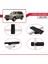 Toyota Land Cruiser (J100) 2003-2007 Arası ile Uyumlu Basıc Model Ara Atkı Tavan Barı Siyah 2 Adet 4