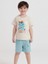 Erkek Çocuk Pamuklu Dinozor Baskılı Şortlu Takım 3