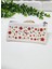 Kişiye Özel İsme Özel Bez Kalemlik Kırmızı Çiçekli ve Yaprak Desenli Mini Organizer 1