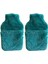 Sıcak Su Torbası 2 Adet,cepli Yeşil Peluş Termofor 32,5X17,5CM 1500 ml 2