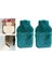 Sıcak Su Torbası 2 Adet,cepli Yeşil Peluş Termofor 32,5X17,5CM 1500 ml 3