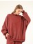 5377 - 3 Iplik Soft Yıkamalı Salaş Basic Kadın Sweatshirt 1
