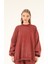 5377 - 3 Iplik Soft Yıkamalı Salaş Basic Kadın Sweatshirt 5