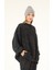 5377 - 3 Iplik Soft Yıkamalı Salaş Basic Kadın Sweatshirt 2
