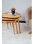 Masif Meşe Ahşap 3lü Zigon Sehpa Seti, Ercol Stil Modern Yan Sehpa 2