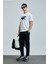 Pamuk Karışımlı Regular Fit Bisiklet Yaka Logolu T Shirt Erkek T Shirt 111020243 4