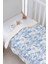 Peluş Çift Yüz Battaniye - Blue Toile De Jouy 1